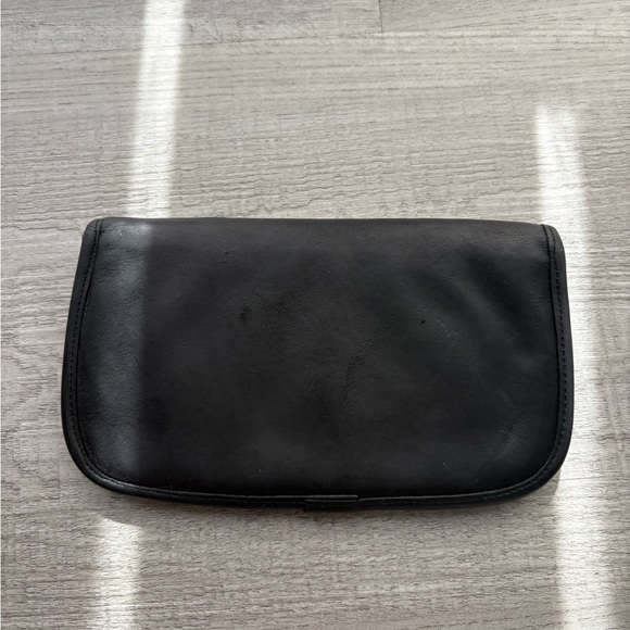 Vintage Black Coach Clutch Wallet Leather - Picture 3 of 11
